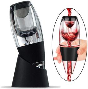 img 4 attached to ZORTUNG Wine Aerator Decanter Pourer Spout Set: Filters, Purifier Stand, Travel Bag - Perfect Air Aerating Strainer for Red and White Wine Lovers: Christmas Gift Ideas!