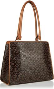 img 1 attached to Calvin Klein Textured Caramel Embossed Women's Handbags & Wallets in Totes