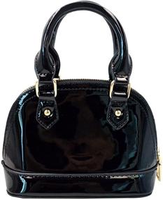 img 4 attached to Around Patent Leather Satchel Handbags Women's Handbags & Wallets for Satchels