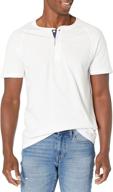 👕 premium quality goodthreads short sleeve sueded jersey henley: stylish and comfortable men's clothing and shirts logo