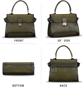 img 1 attached to Genuine Crossbody Handmade Handbags Darkgrey Women's Handbags & Wallets