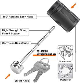 img 2 attached to 🔒 CZC AUTO Trailer Tongue Coupler Lock - Adjustable Pin Lock, 1/4 Inch Diameter, 3 Inch Effective Length - Suitable for 1 Inch to 3 Inch Latch-Type Trailer Couplers - Ideal for Towing Boat, Truck, RV, and Car Trailers
