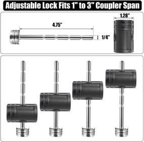 img 3 attached to 🔒 CZC AUTO Trailer Tongue Coupler Lock - Adjustable Pin Lock, 1/4 Inch Diameter, 3 Inch Effective Length - Suitable for 1 Inch to 3 Inch Latch-Type Trailer Couplers - Ideal for Towing Boat, Truck, RV, and Car Trailers