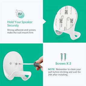img 2 attached to 🔧 UGREEN Wall Mount Holder for Google Home Mini and Nest Mini 2nd Speaker - Space-Saving Bracket Accessory in White