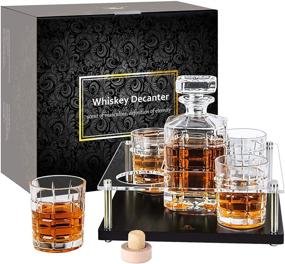 img 4 attached to Milliliter Whiskey Decanter Set with Glasses for Optimal Whisky Enjoyment
