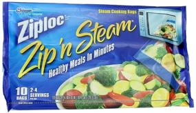 img 4 attached to Ziploc Zip 'N Steam Cooking Bags, Medium Size, 10-Pack (4 Packs)