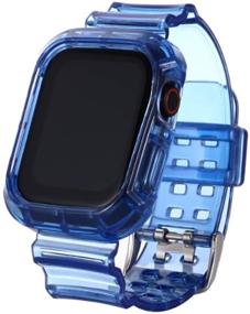 img 3 attached to 🌈 Браслет Wrist-B из силикона для Apple Watch 38 мм 40 мм - прозрачный мягкий браслет для iWatch серии 6/5/4/3/SE