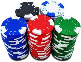 img 3 attached to ⚫️ CASINOITE Billium Professional Poker Chip Set - 300/500 pc, 10 Plaques, Red Hard Case, 40mm Casino Chips, 2 Decks of 100% Plastic Playing Cards, Trays, All-in Button, Dealer Button, Big Blind, Small Blind Buttons