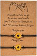 stunning handmade sunflower promise bracelets: perfect friendship gift for women, girls, couples, and best friends logo