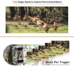 img 2 attached to 📷 WingHome Trail Camera - 12/16/22MP 1080P Game Camera with Night Vision No Glow, 0.4s Trigger Time - Outdoor Wildlife Camera Motion Activated Waterproof - 58pcs IR LEDs Infrared Hunting Camera