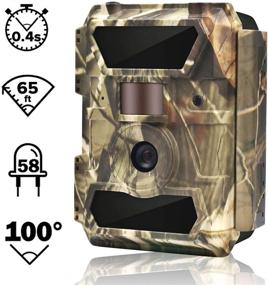 img 3 attached to 📷 WingHome Trail Camera - 12/16/22MP 1080P Game Camera with Night Vision No Glow, 0.4s Trigger Time - Outdoor Wildlife Camera Motion Activated Waterproof - 58pcs IR LEDs Infrared Hunting Camera