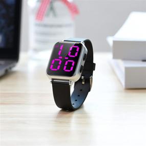img 2 attached to Dekyda Kids Watch: Waterproof LED Digital Watch with Leather Band for Boys, Girls, and Teens (Ages 3-15) - Ideal for Sports and Outdoor Activities