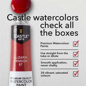 img 1 attached to 🎨 Набор акварели Castle Art Supplies - 24 ярких цвета: легкое смешивание и отличные результаты, наслаждайтесь акварелью без усилий!