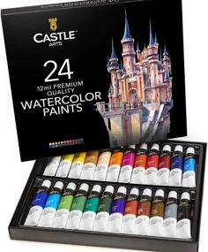 img 3 attached to 🎨 Набор акварели Castle Art Supplies - 24 ярких цвета: легкое смешивание и отличные результаты, наслаждайтесь акварелью без усилий!