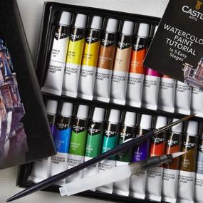 img 2 attached to 🎨 Набор акварели Castle Art Supplies - 24 ярких цвета: легкое смешивание и отличные результаты, наслаждайтесь акварелью без усилий!