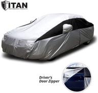 waterproof lightweight car cover for camry, mustang, accord and more - fits up to 200 inches. includes 7-foot cable, lock, and convenient driver-side zippered opening for easy access. logo