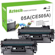 🖨️ aztech ce505a 05a compatible toner cartridge replacement for hp p2035 p2035n p2055dn p2030 p2050 p2055d p2055x printer (black, 2-pack) logo