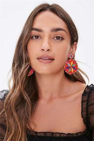 img 3 attached to Bohemian Handmade Seed Beads Earrings: Stunning Beaded Drop Dangle Earrings for Women