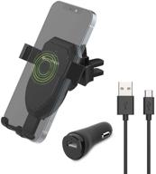 📱 keymox wireless charger car mount with air vent phone holder, 10w for iphone 11, 11 pro, 11 pro max, xs max, xs, xr, x, 7.5w for galaxy s10 s9 s8, note 10 note 9 (includes car charger) - b08ll545pw logo