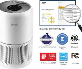 img 3 attached to 🌬️ LEVOIT Core 300 Air Purifier for Home Allergies Pets Hair in Bedroom - H13 True HEPA Filter, 24db Filtration System, Cleaner Odor Eliminators, Ozone Free - Removes 99.97% Dust Smoke Mold Pollen - White