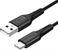 💻 кабель usb type c shuliancable 3,3 фута/1 метр - кабель usb c 2.0 для быстрой зарядки для samsung, macbook, sony, lg, htc 10 и других устройств - черный логотип