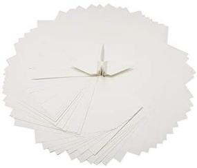 img 1 attached to 📦 Double-Sided Ivory Origami Paper Pack - 100 Sheets, 3x3 Inches - Perfect for Paper Folding, Crafts, Origami Crane, Decorations, Weddings