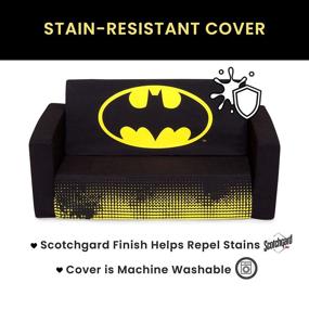 img 1 attached to 🦇 Batman Cozee Flip-Out Sofa - 2-in-1 Convertible Sofa and Lounger for Kids: Delta Children Product