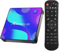 x88 pro 10 android tv box: android 11.0, 4gb ram, 32gb rom, rk3318 quad-core, dual wifi, 4k, ethernet, 3d, bt 4.0 logo