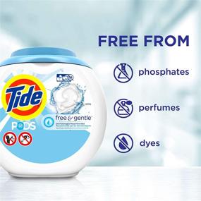 img 1 attached to 🌿 Tide PODS Free & Gentle, Liquid Laundry Detergent Pacs - 57 Count Pack