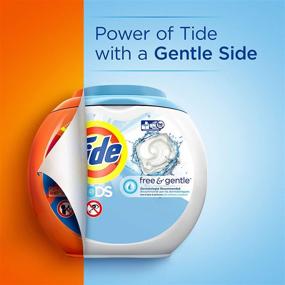 img 2 attached to 🌿 Tide PODS Free & Gentle, Liquid Laundry Detergent Pacs - 57 Count Pack