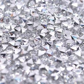 img 3 attached to 💎 Sparkling Crystal Rhinestone Ribbon Jewel Strips - 1 Yard Diamond Wrap for Centerpieces, Arts Crafts, Event Decor - Silver Bling Wrap for Vases