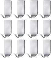 🧲 fotosnow waterproof stainless steel adhesive wall hooks - small 12-pack: ideal for hanging robes, towels, keys, hats, bags in bathrooms, kitchens, garages logo