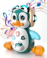 милый игрушечный музыкальный плюшевый мишка-кола для малышей: 6-12 месяцев | ползает, танцует, поет и ходит | светодиодные огни и музыка | идеально для мальчиков и девочек | игрушка для развития малыша. логотип