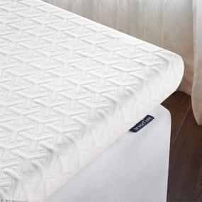 img 4 attached to 😴 Inofia Mattress Topper Twin XL: 2-inch Memory Foam, Tencel Cover, CertiPUR-US Certified, Anti-Slip Design, Medium Firm, White