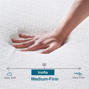 img 2 attached to 😴 Inofia Mattress Topper Twin XL: 2-inch Memory Foam, Tencel Cover, CertiPUR-US Certified, Anti-Slip Design, Medium Firm, White