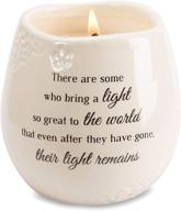 🕯️ in memory light remains ceramic soy wax candle by pavilion gift company: a soothing tribute in white logo
