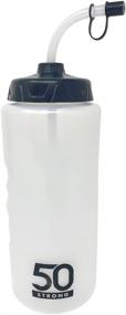 img 4 attached to 1-Liter Sports Water Bottle with Straw - Easy Squeeze, Finger Grip & Carry Loop - BPA Free Plastic - Suitable for Football and Hockey with Sport Helmet - Available in Single and Multi-pack (Single)