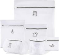 👚 6 pack mesh laundry bags for washing machine - delicates wash bag set for clothes, lingerie, bras, masks, bath towels, socks - laundry travel bags with enhanced durability logo