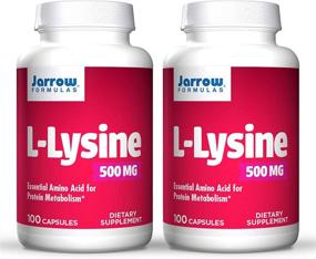 img 4 attached to 🔥 Jarrow Formulas L-Lysine 500мг - Двойной набор, 100 капсул каждый - Стимулирует метаболизм белка - Достаточно на 200 порций