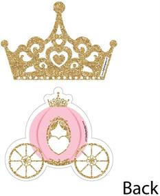 img 2 attached to 👑 Princess Crown Tiara & Carriage Decorations - DIY Pink and Gold Princess Baby Shower or Birthday Party Essentials - Set of 20