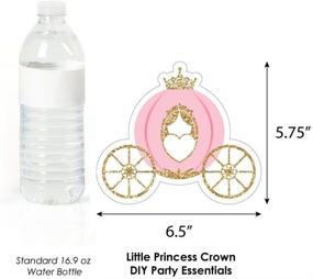 img 1 attached to 👑 Princess Crown Tiara & Carriage Decorations - DIY Pink and Gold Princess Baby Shower or Birthday Party Essentials - Set of 20