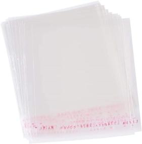 img 2 attached to 🛍️ Fashewelry 1000 Pcs Clear Self-Sealing Treat Bags - 3.15x3.9" Cellophane Poly Bags for Wedding Party, Candy, Cookies, Soap, Candle