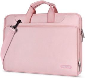 img 4 attached to 🎒 MOSISO 360 Protective Laptop Shoulder Bag – MacBook Pro/Air 13 inch – Briefcase Sleeve Case in Pink