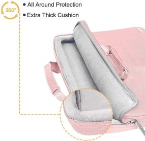 img 3 attached to 🎒 MOSISO 360 Protective Laptop Shoulder Bag – MacBook Pro/Air 13 inch – Briefcase Sleeve Case in Pink