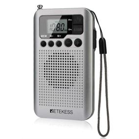 img 4 attached to 📻 Retekess TR106 Portable Headset Radios: AM FM Pocket Radios with Clock, Sleep Timer, and FM Stereo - Perfect for Walking, Gym, and More! (Silver)