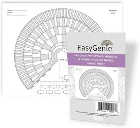 img 4 attached to 🌳 Effortless Family Tree Display: EasyGenie Fan Chart (9 Generations, 267 Names) Single Sheet