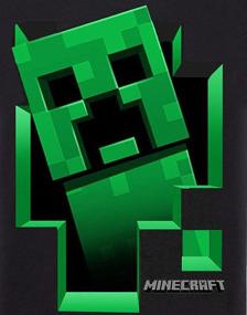 img 2 attached to 👕 Minecraft Boys T-Shirt - Green Creeper Design, Grey Short Sleeve, Mojang Top