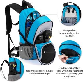 img 2 attached to RUPUMPACK Hydration Pack for Men Women Kids - 2L Water Bladder Backpack for Cycling, Biking, Hiking, and Running