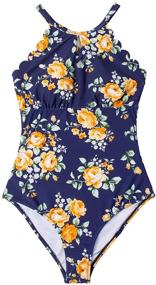 img 3 attached to CUPSHE Womens Floral Scalloped Swimsuit Women's Clothing and Swimsuits & Cover Ups