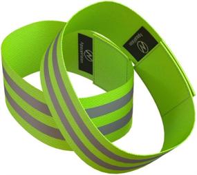 img 2 attached to 🏃 High Visibility Reflective Ankle Bands - 4 Bands/2 Pairs for Jogging, Cycling, and Walking - Multi-functional Wristbands, Armbands, Leg Straps - Essential Safety Gear for Sports and Running